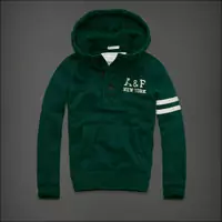 hommes giacca hoodie abercrombie & fitch 2013 classic x-8008 vert fonce
